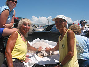Darlene and Carmel at Turtle Release 
